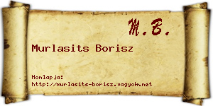 Murlasits Borisz névjegykártya